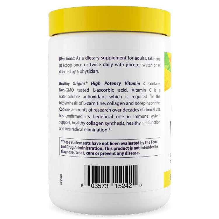 ヘルシーオリジンズ ビタミンC 1000mg 454g (16oz) パウダー HEALTHY ORIGINS Vitamin C サプリメント ビタミン アスコルビン酸 ビタミンサプリ｜supplefactory｜04