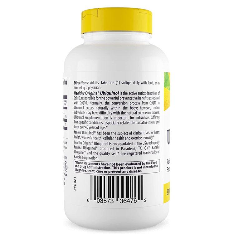 ヘルシーオリジンズ ユビキノール 200mg 150粒 ソフトジェル HEALTHY ORIGINS Ubiquinol Act お取り寄せの画像