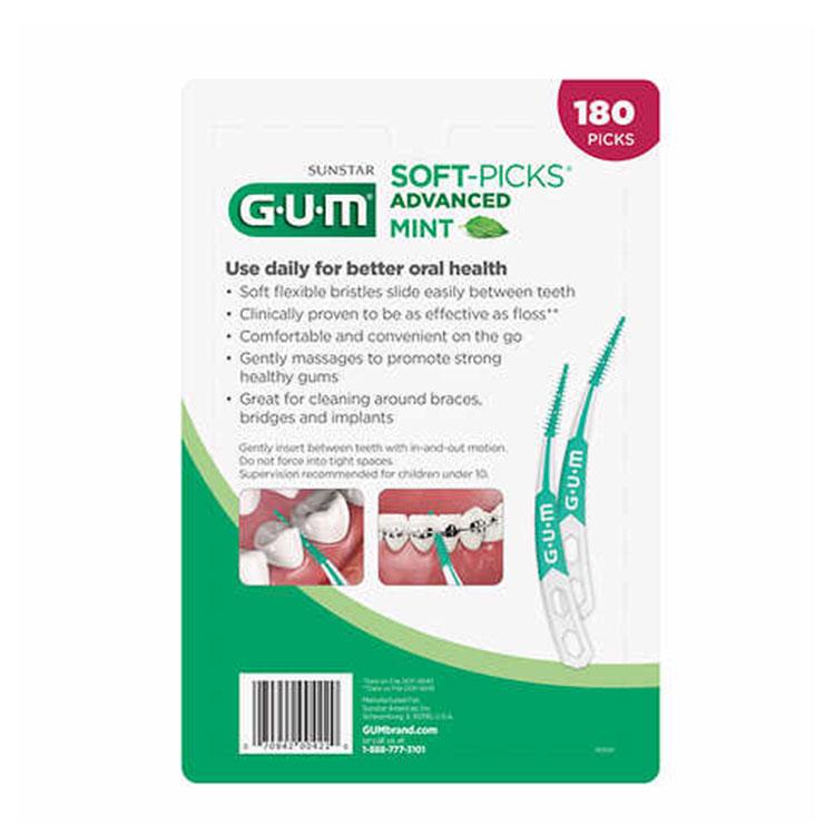 【アメリカコストコ品】ガム ソフト ピックス アドバンスト ミント 180本 GUM Soft-Picks Advanced Mint, 180-count 歯間ブラシ ゴム カーブ型｜supplefactory｜04