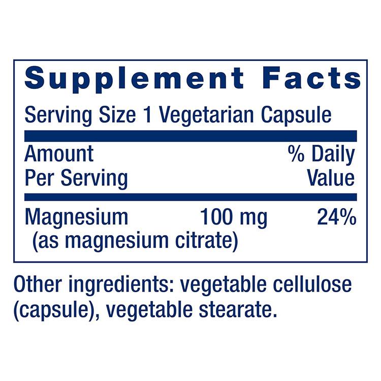 クエン酸マグネシウム 100mg 100粒 1〜3ヶ月分 Life Extension (ライフ