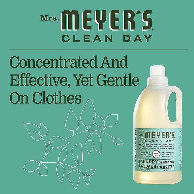 ミセスメイヤーズクリーンデイ リキッド 洗濯洗剤 バジルの香り 1.8L (64floz) Mrs. Meyers Clean Day Basil Laundry Detergent ランドリー ハーブ｜supplefactory｜08
