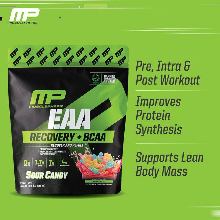 マッスルファーム EAA パウダー サワーキャンディー味 355g (12.5oz) MusclePharm Essentials EAA Recovery + BCAA SOUR CANDY アミノ酸 ワークアウト｜supplefactory｜06