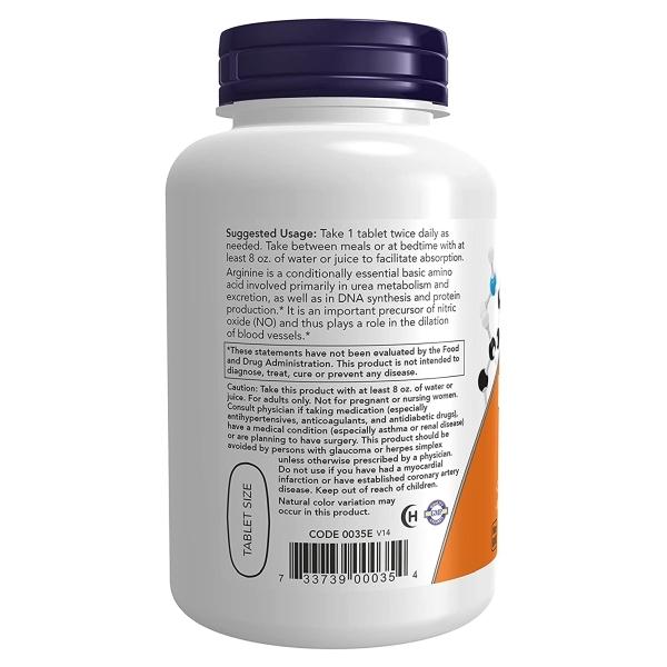 L-アルギニン 1000mg 120粒 NOW Foods (ナウフーズ)｜supplefactory｜03