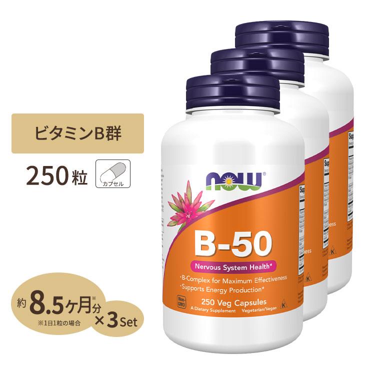 NOW Foods（ナウフーズ） [3個セット] B-50 サプリメント 250粒 