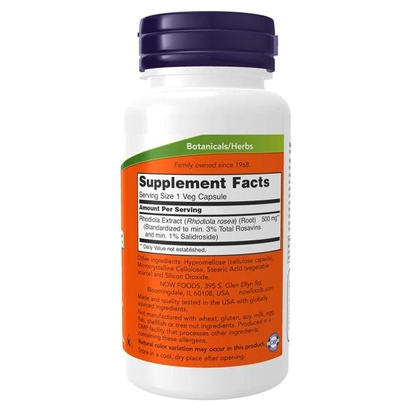 NOW Foods（ナウフーズ） ロディオラ ロゼア 500mg 60粒 : 米国サプリ 