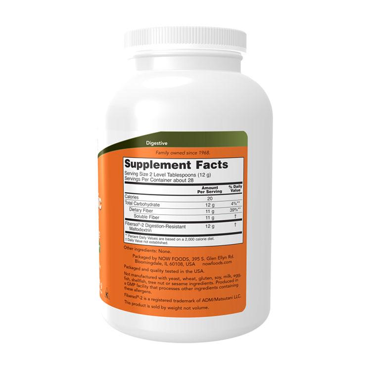 ナウフーズ プレバイオティック ファイバー ウィズ ファイバーソル パウダー 340g (12oz) NOW Foods Prebiotic Fiber with Fibersol-2 Powder | NOW Foods | 02