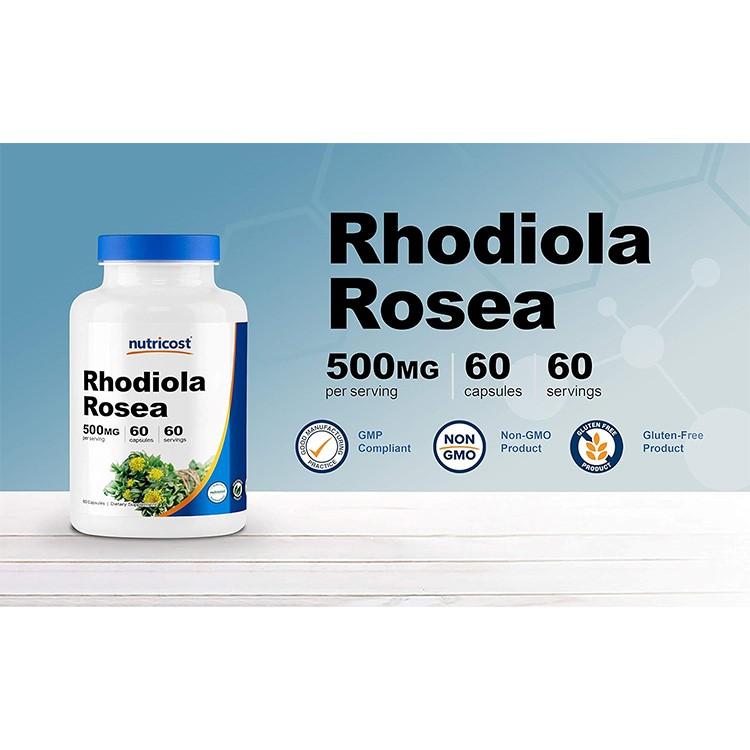 ニュートリコスト ロディオラ ロゼア カプセル 500mg 60粒 Nutricost Rhodiola Rosea Capsules イワベンケイ 紅景天｜supplefactory｜06