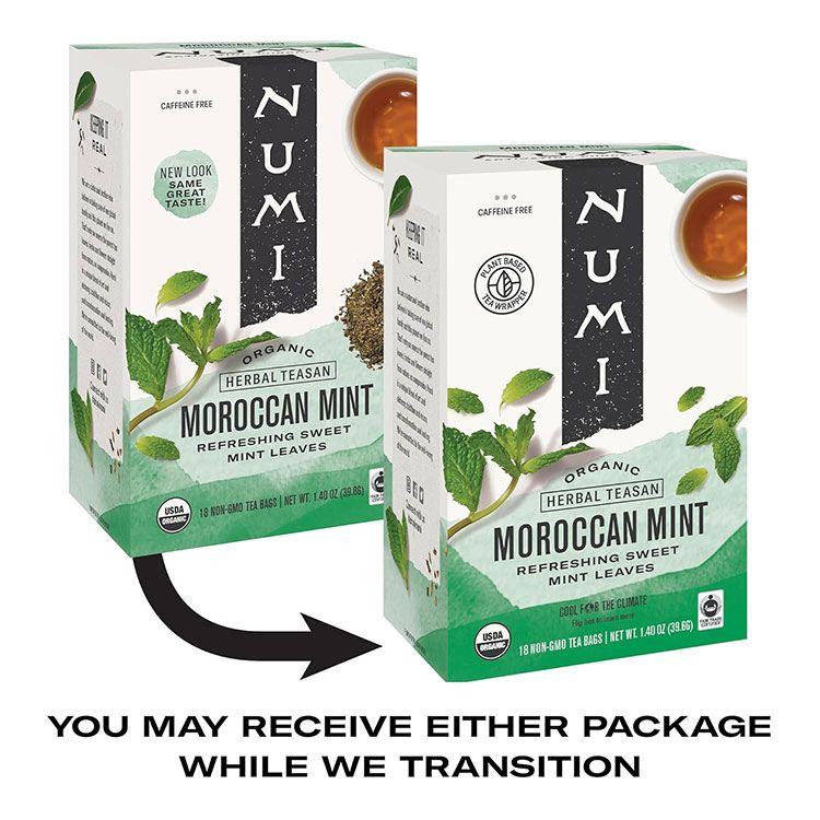 ヌミ モロッカンミントティー 18包 39.6g (1.40oz) Numi Moroccan Mint