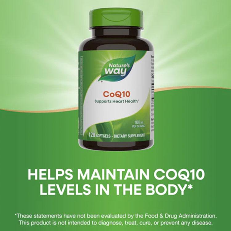 ネイチャーズウェイ コエンザイムQ10 (ユビキノン) 100mg 120粒 ソフトジェル Nature's Way CoQ10 サプリメント 酸化型 CoQ10 お取り寄せの画像