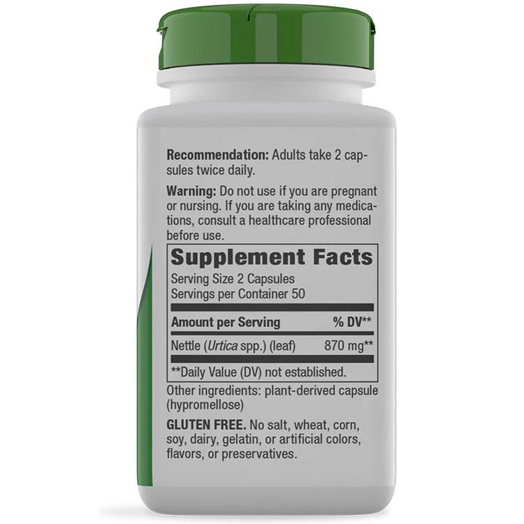 ネイチャーズウェイ ネトルリーフ サプリメント 870mg 100粒 Nature's