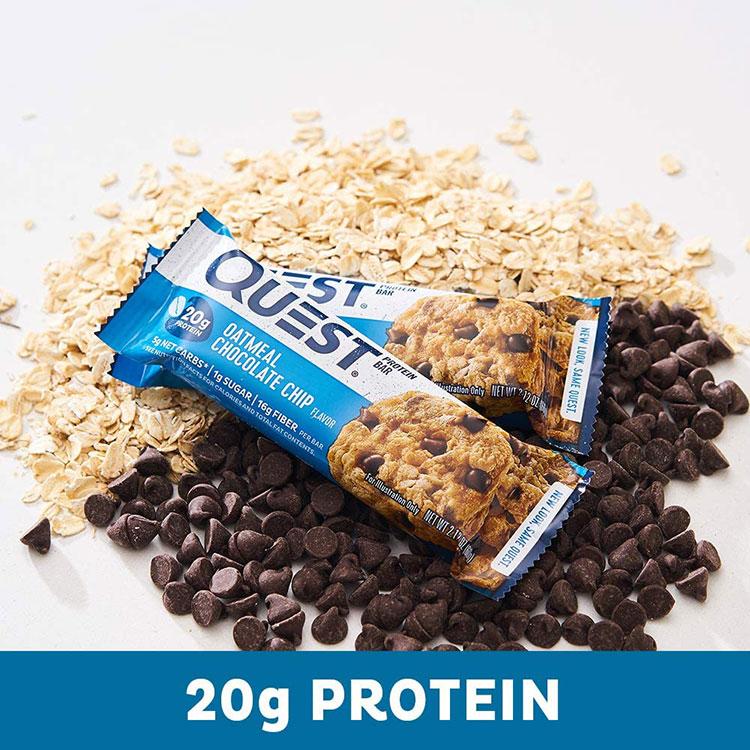 クエストニュートリション プロテインバー オートミール チョコレートチップ味 12本入り 各60g (2.12oz) Quest Nutrition PROTEIN BARS｜supplefactory｜10