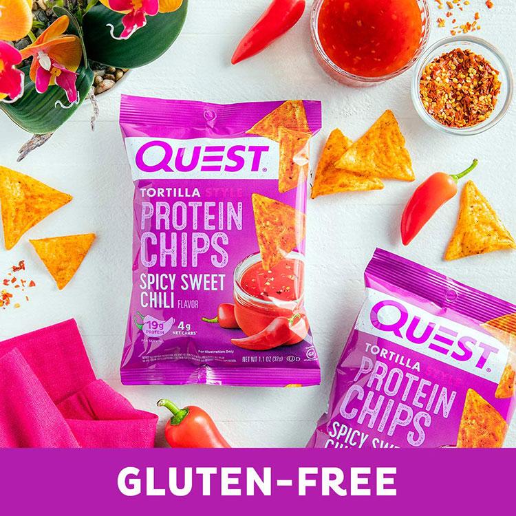 クエストニュートリション プロテインチップス スパイシースイートチリ味 32g (1.1oz)×12袋セット Quest Nutrition PROTEIN CHIPS｜supplefactory｜08