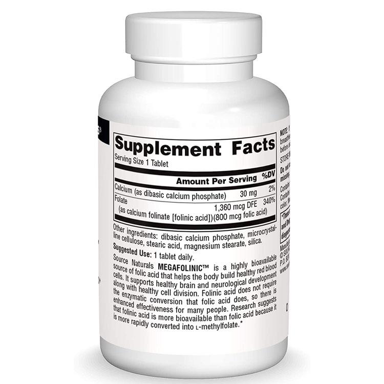 ソースナチュラルズ メガフォリニック 800mcg 60粒 タブレット Source Naturals MegaFolini お取り寄せ |  | 02