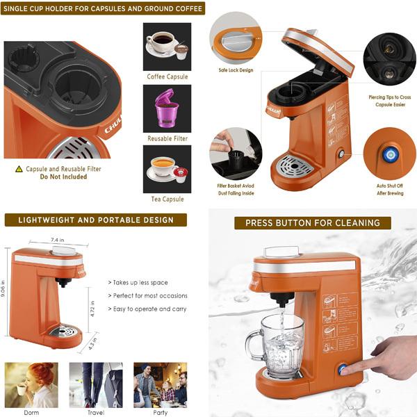 カプセル式コーヒーメーカー シングルカップ 全5色 おしゃれ Single Cup Coffee Maker Coffee Brewer【オシャレなアメリカデザイン】ロサンゼル カプセル式コーヒーメーカー シングルカップ 全5色 おしゃれ Single Cup Coffee Maker Coffee Brewer【オシャレなアメリカデザイン】ロサンゼル