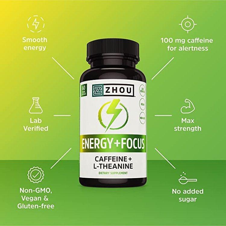 ゾーニュートリション エネルギー＋フォーカス 60粒 Zhou Nutrition Energy + Focus サプリ 元気 カフェイン