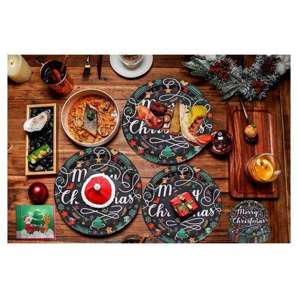 クリスマスデザイン 食器セット クリスマスツリー柄食器セット ホリー 松 パイン 食器16点セット