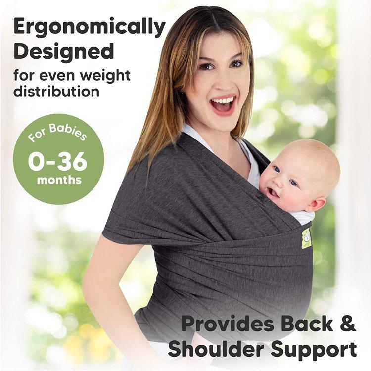 キアベビーズ ベビーラップキャリア 抱っこ紐 ベビースリング ミスティックグレー KeaBabies Baby Wrap Carrier 赤ちゃん 乳児 幼児 新生児 ママパパ兼用｜supplefactory｜04