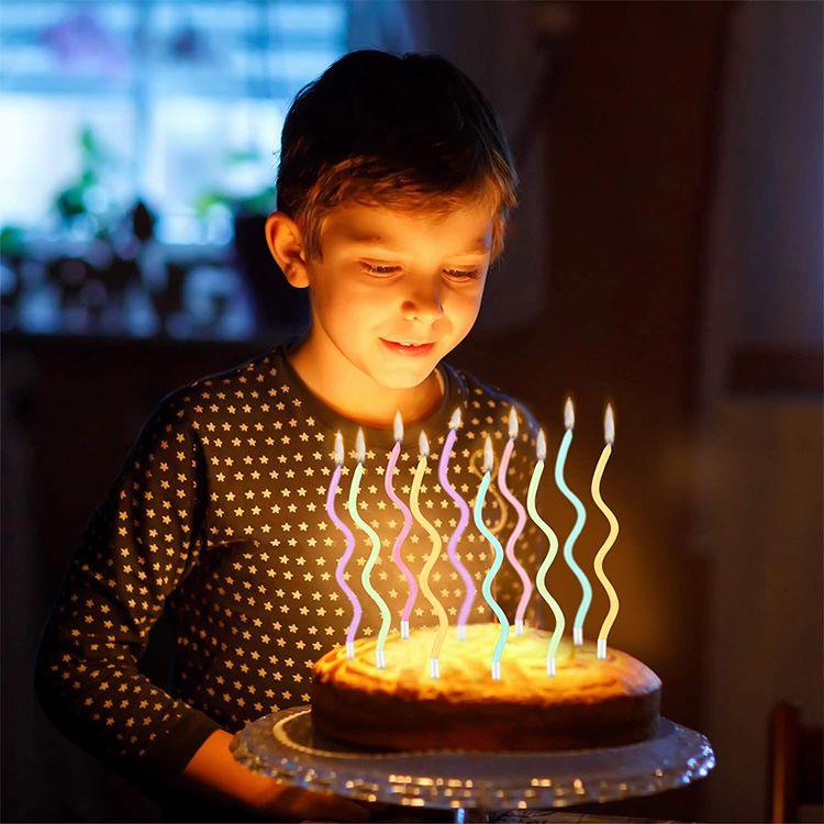 ビービーティーオー ツイスティ バースデーキャンドル カラフル 12本