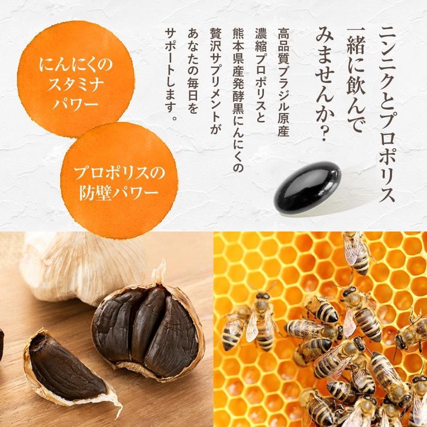 発酵黒にんにくプロポリス30粒 OM : ハーブandサプリ工房Yahoo店