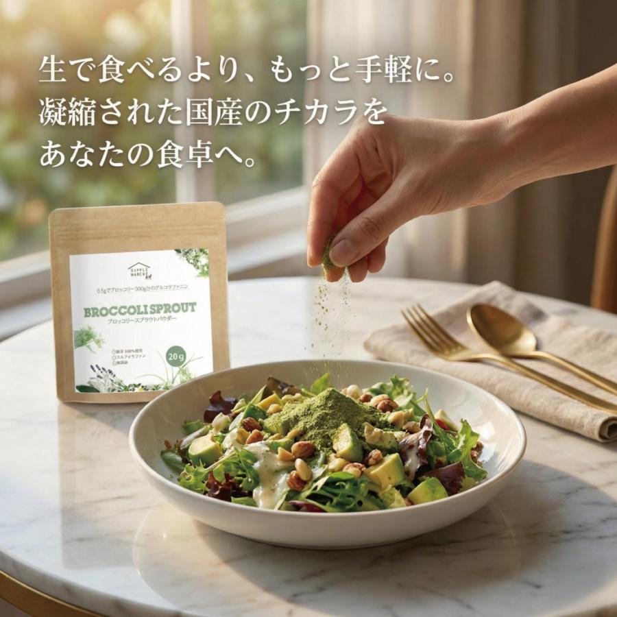 ブロッコリースプラウト パウダー 国産 無添加 スルフォラファン 20g 粉末 サプリ グルコラファニン 野菜不足 サプリメント 送料無料 365日発送 健康食品 爆買 |  | 06