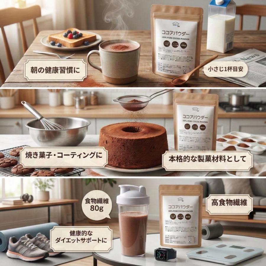 送料無料 ピュアココアパウダー 500g 純ココア 無糖 カカオ豆100％ インドネシア産 無香料 無着色 無添加 砂糖不使用 ココアパウダー ココア 純 大容量 爆買 |  | 08