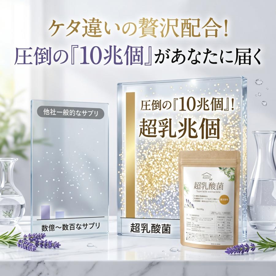 乳酸菌 サプリ 10兆個 100日分 粉末 パウダー 善玉菌 ビフィズス菌 ラクリス菌 フェーカリス菌 オリゴ糖 腸活 菌活 【 12時まで当日発送 365日出荷 送料無料 】 |  | 07