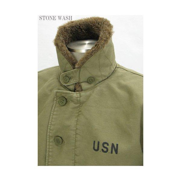 アメリカ軍 N-1 デッキジャケット 34 Sサイズ ストーンウォッシュ加工