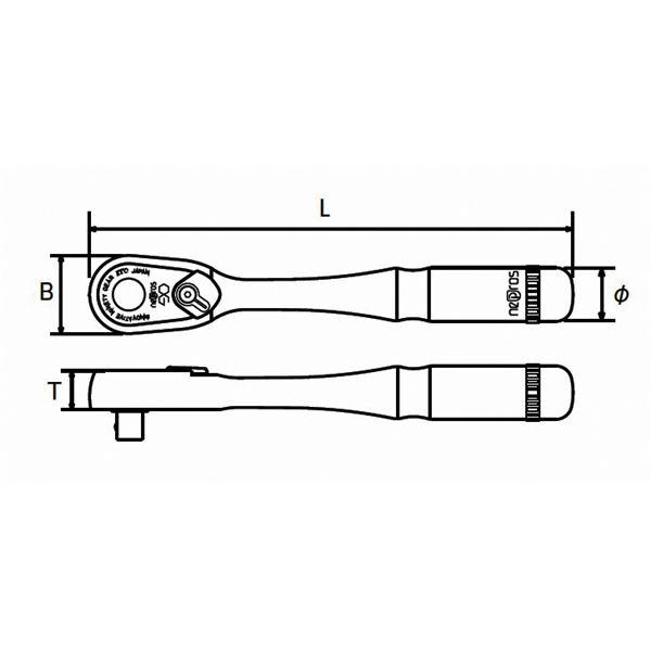 KTCネプロス NBRC390 9.5SQ ネプロス コンパクトラチェットハンドル 工具 作業工具 ツール DIY_1