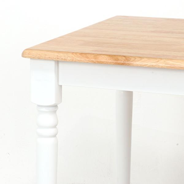ダイニングテーブル リビングテーブル 幅113.5cm ホワイト×ナチュラル