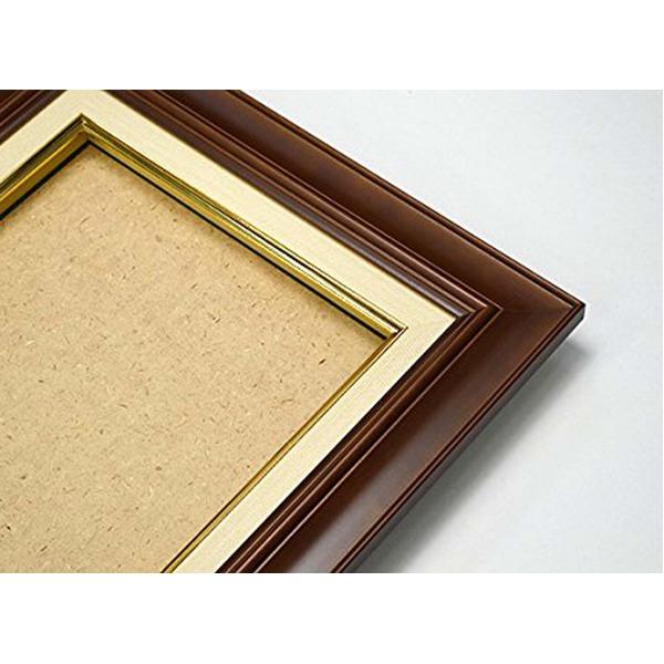 油額 〕 油絵額 キャンバス額 木製油絵額 茶色油絵額 F3号 273