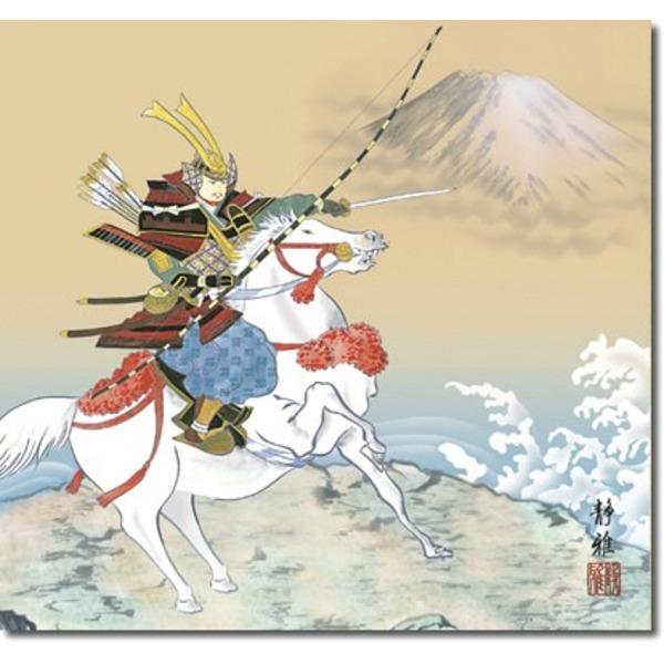 〔 節句掛軸 祝い掛軸 〕こどもの日 端午の節句 掛け軸 阿倍 静雅 子どもの日 尺五横 掛軸 「波上武者」