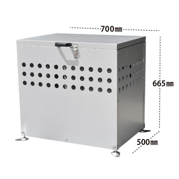 大型 ダストボックス ゴミ箱 屋外用 〔 200L 〕 DST-700 ガルバリウム鋼板 メタルテック 組立品〔代引不可〕_1