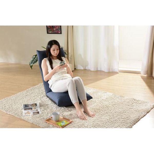 ヘッドリクライニング座椅子/リラックスチェア 〔ブラウン〕 座面