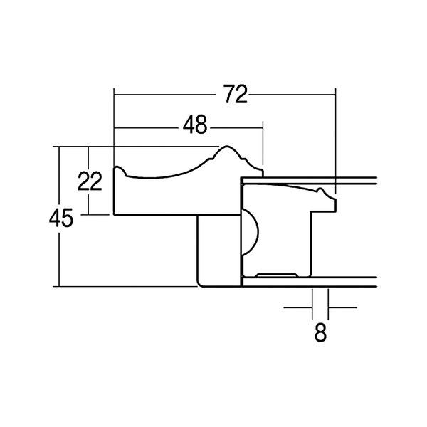 〔 油額 〕 油絵額 キャンバス額 木製油絵額 茶色油絵額 M6号 410×242mm チーク 額 額縁 フレーム
