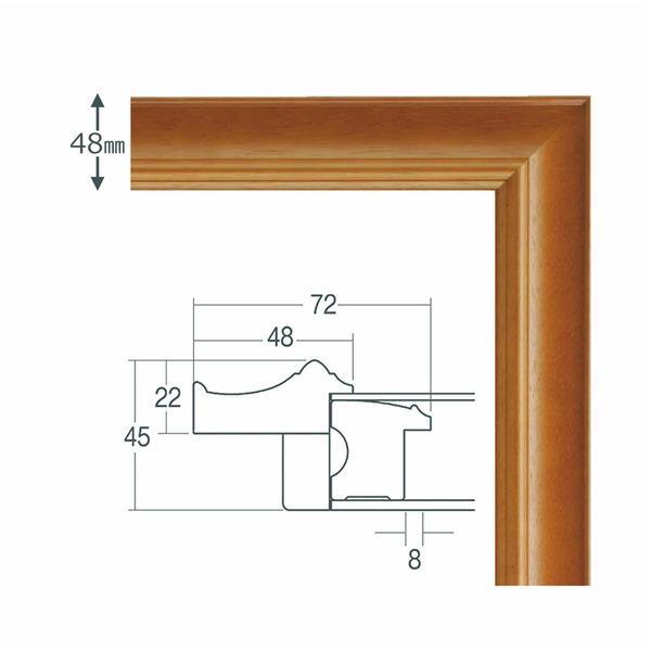 〔 油額 〕 油絵額 キャンバス額 木製油絵額 茶色油絵額 M6号 410×242mm チーク 額 額縁 フレーム