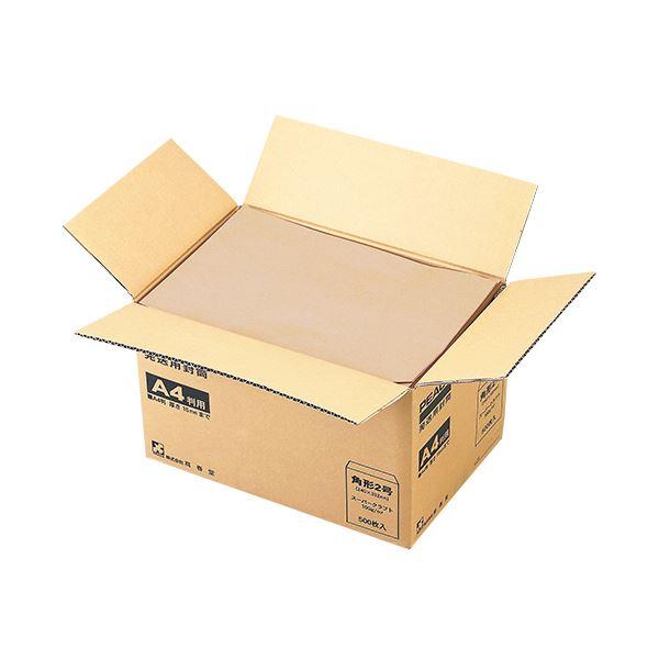(まとめ）ピース 発送用封筒スーパークラフトテープ付 角2 100g／m2 業務用パック 735-00 1箱（500枚）〔×3セット〕の画像