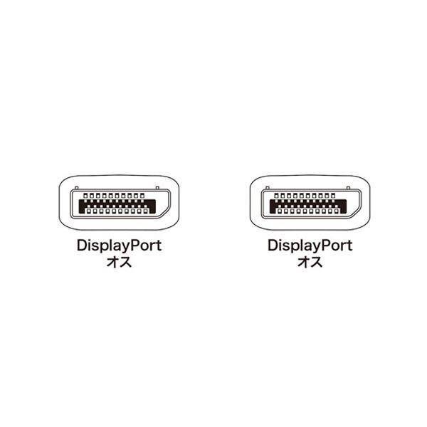 (まとめ) サンワサプライDisplayPortケーブル 1.5m ブラック KC-DP15K 1本 〔×5セット〕_1
