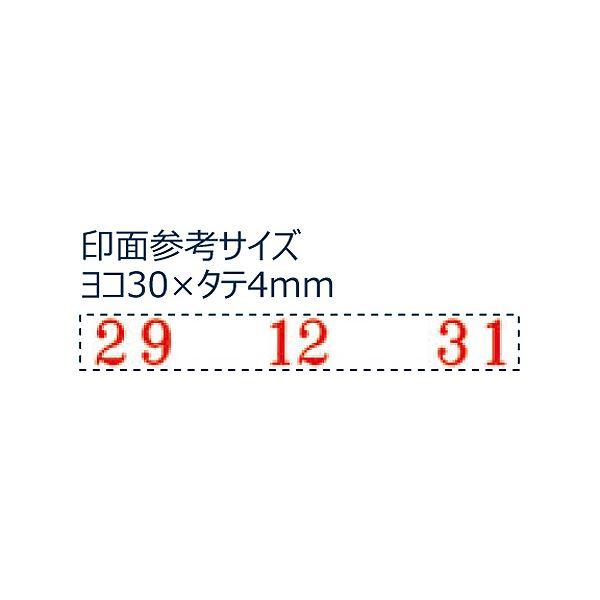(まとめ) シヤチハタ 回転ゴム印 エルゴグリップ欧文トビ日付 4号 明朝体 NFB-4TM 1個 〔×10セット〕_1
