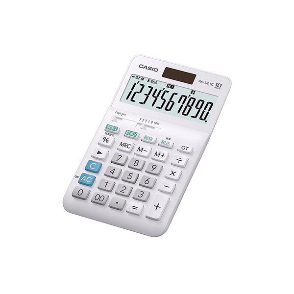 （まとめ） カシオ W税率電卓 ジャストタイプ 10桁〔×5セット〕の画像