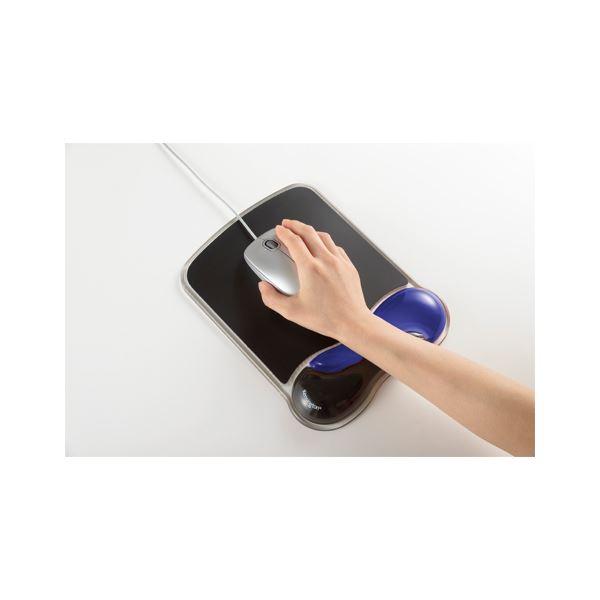 （まとめ） Kensington GEL Wave マウスパッド ブルー＆ブラック〔×5セット〕_1