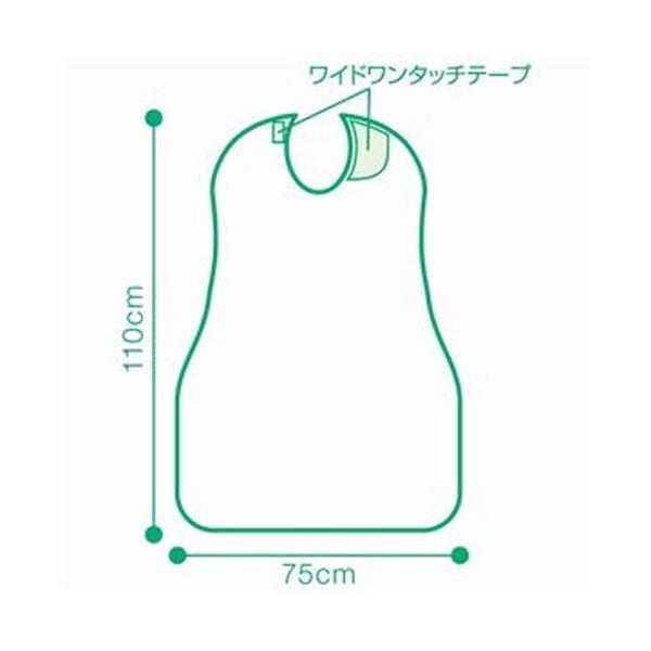 （まとめ）オオサキメディカル プラスハート食事用エプロン ブルー 1枚〔×10セット〕_2