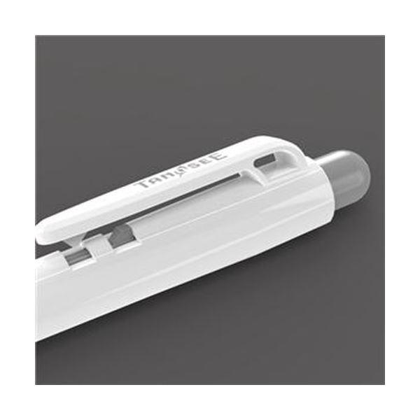 （まとめ）TANOSEE ノック式油性ボールペン0.7mm 黒（軸色：白）1セット（100本：10本×10パック）〔×5セット〕_2