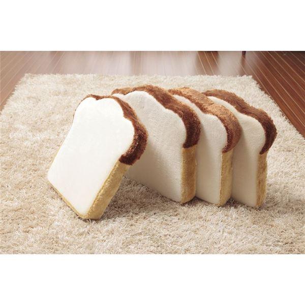 食パン クッション 〔4枚切り〕 幅370×奥行380×高さ250mm 日本製 ウレタンフォーム 〔リビング ダイニング〕〔代引不可〕の画像