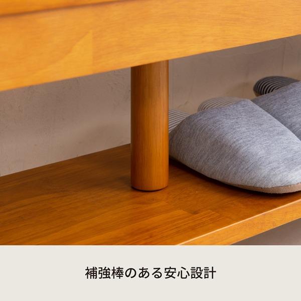 【新品・送料無料】天然木玄関ベンチ【幅120cm】 便利な収納棚付 木製 新品・送料無料】天然木玄関ベンチ【幅120cm】 便利な収納棚付 木製