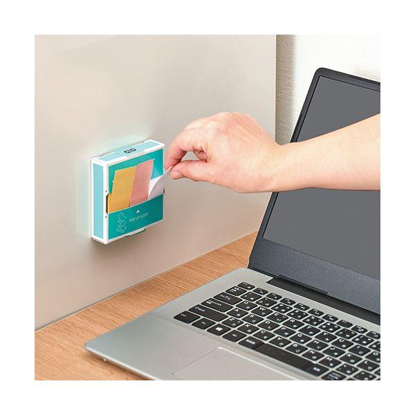 （まとめ）TANOSEE ポップアップふせん 紙箱付 75×75mm 1冊 〔×30セット〕の画像