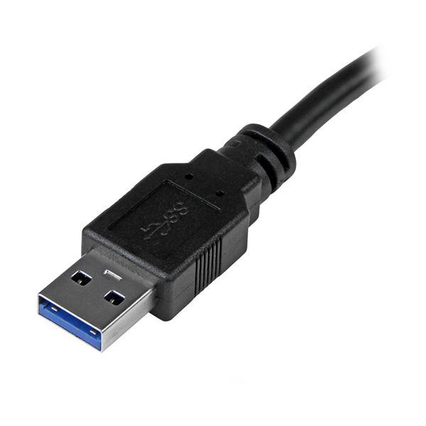 （まとめ）StarTech.com 2.5インチ SATA-USB3.1 アダプタケーブル USB3.1 2.5インチSATA SSD/HDD対応 USB312SAT3CB 1本 〔×3セット〕_1