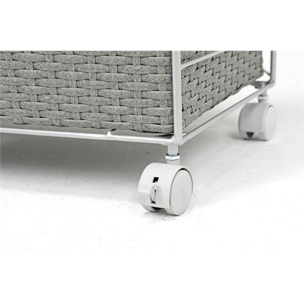 ランドリーラック/ランドリー収納 〔約幅60.5×奥行30.5×高さ109.5cm〕 キャスター付き スチール 洗濯かご 引き出し チェスト〔代引不可〕 スチール 洗濯かご ランドリーラック/ランドリー収納 5×奥行30 5×高さ109 キャスター付き 引き出し チェスト 洗濯物入れ