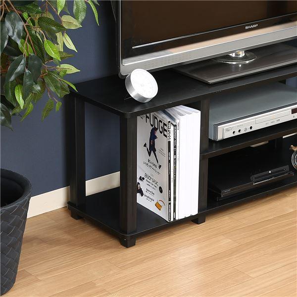 テレビ台 テレビボード 約幅111.5cm ブラウン×ブラック オープンタイプ