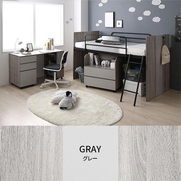 システムベッド 3点セット ベッド幅102cm ブラウン ロータイプ