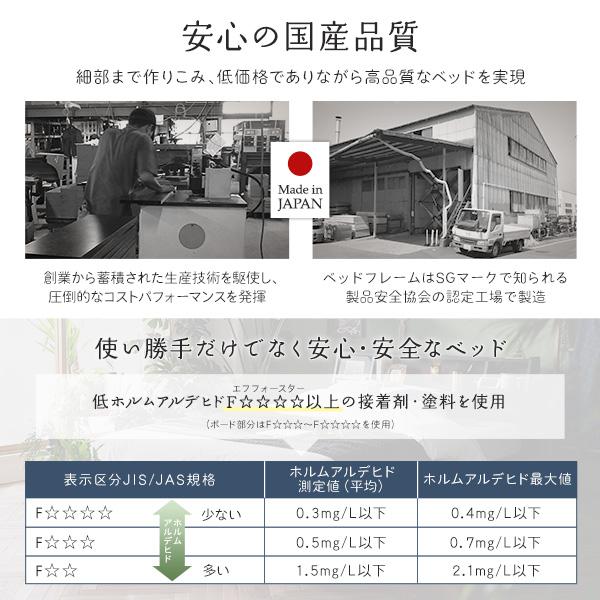 日本製 収納付き 引き出し付き 木製 照明付き 棚付き『BERDEN』 ベルデン ダブル 日本製ボンネルコイルマットレス付き ナチュラル〔代引不可〕 【木工】